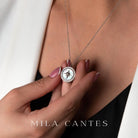 LUNA LOCKET | Two Babies | Sterling Silver - MILA CANTES